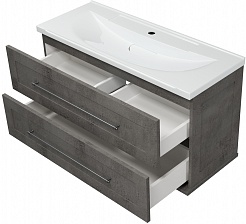 Misty Мебель для ванной Марта 100 подвесная темный бетон – фотография-5